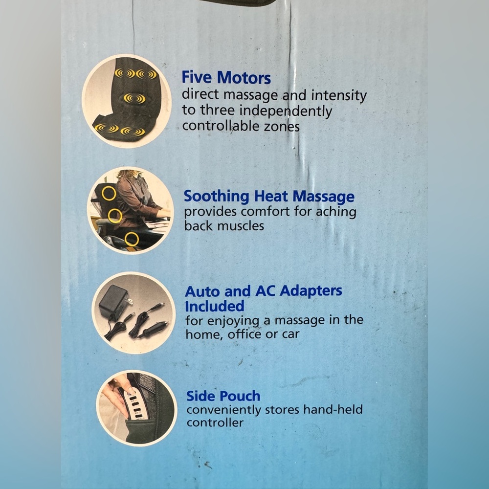 Dr. Scholl's Black Massage Cushion with Heat - Picture 2 of 4
